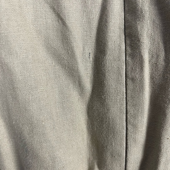 J.Crew Factory Khaki Linen Blend sleeveless belted jumpsuit size 14 - Picture 7 of 11